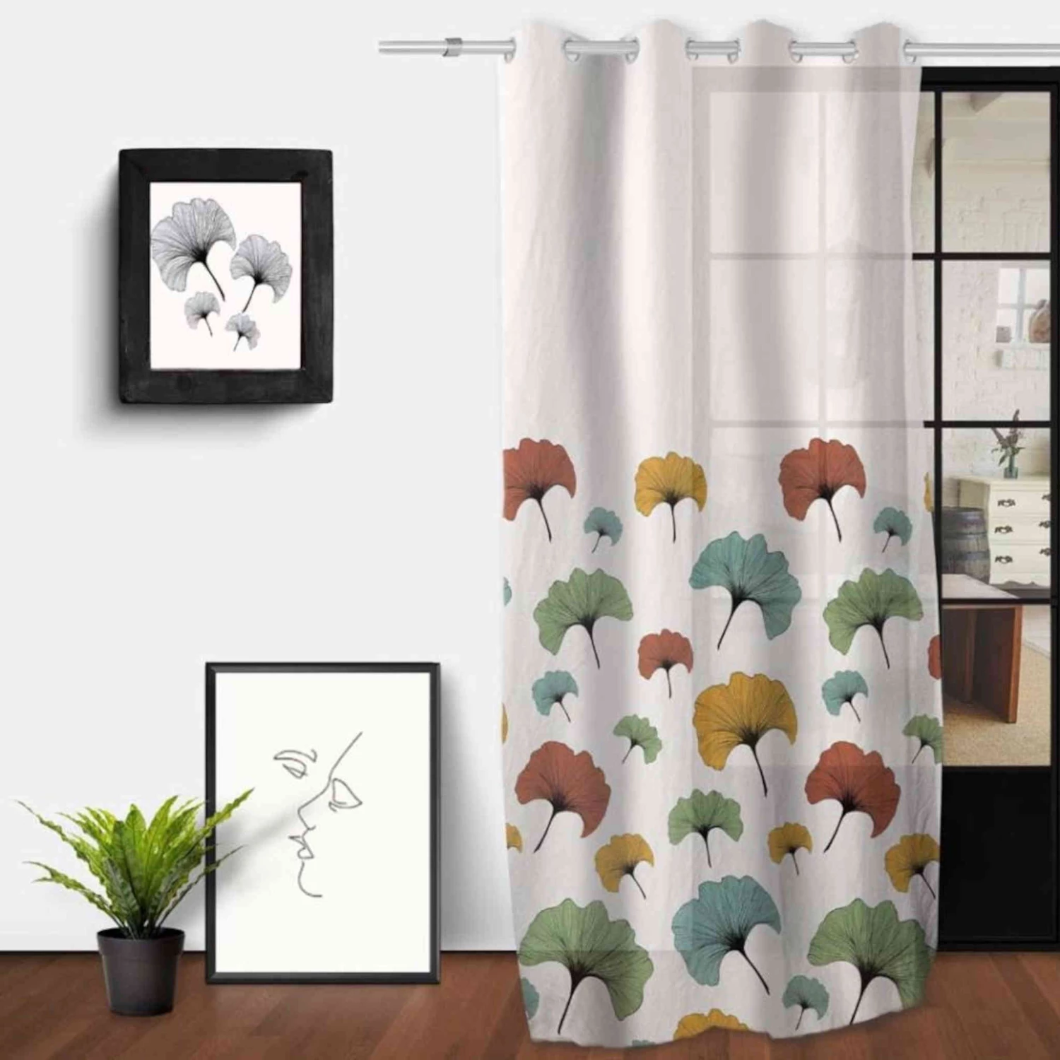 Voilage à œillets Ginkgo 135x250 Cm 3 Voilage à œillets Ginkgo 135x250 Cm