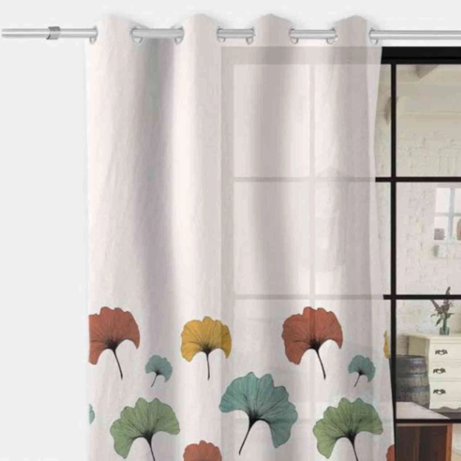 Voilage à œillets Ginkgo 135x250 Cm 4 Voilage à œillets Ginkgo 135x250 Cm – Image 2