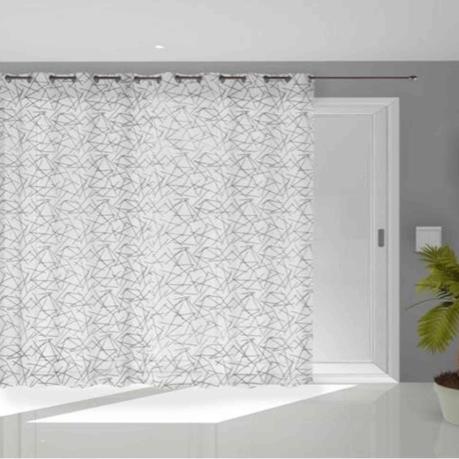 Voilage à œillets Luc Blanc 4 Voilage à œillets Luc Blanc – Image 2