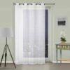 Voilage à œillets Maelis Blanc 135x250 Cm 2 Voilage à œillets Maelis Blanc 135x250 Cm -Doublures De Lit Soldes 2024 voile maelis