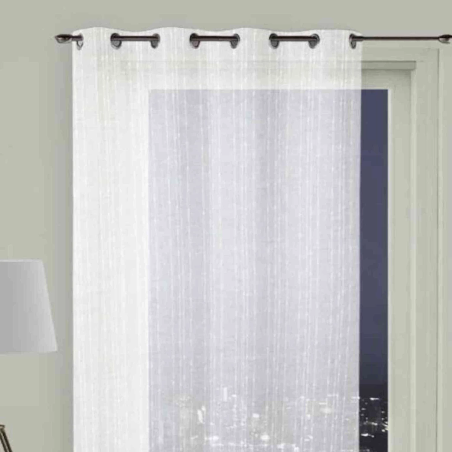 Voilage à œillets Maelis Blanc 135x250 Cm 4 Voilage à œillets Maelis Blanc 135x250 Cm – Image 2