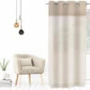 Voilage à œillets Romane Brodé 135x250 Cm 2 Voilage à œillets Romane Brodé 135x250 Cm -Doublures De Lit Soldes 2024 voile romane