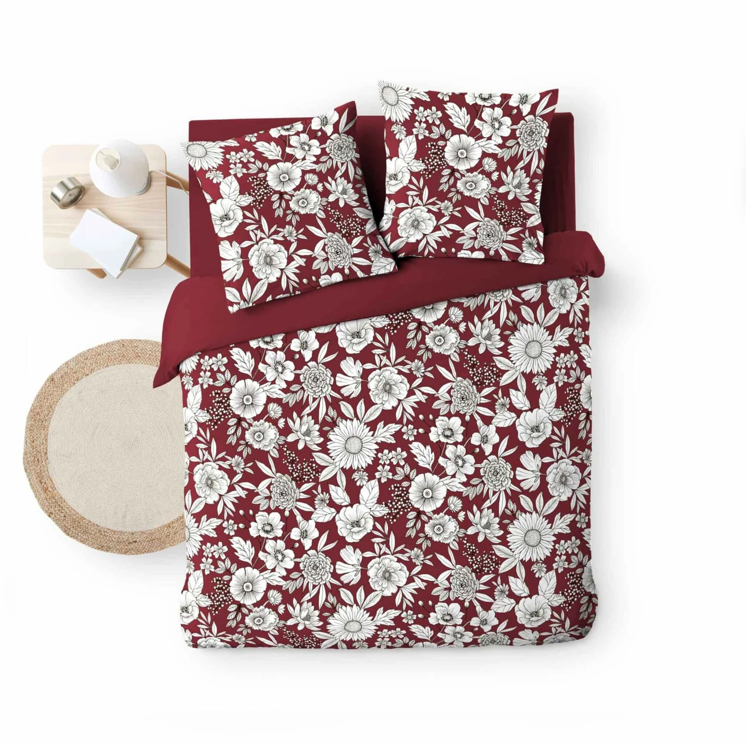 Parure De Lit Milady Bordeaux 5 Parure De Lit Milady Bordeaux – Image 3