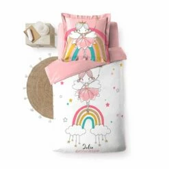 Parure De Lit Enfant Arc En Ciel 140x200 8 Parure De Lit Enfant Arc En Ciel 140x200 -Doublures De Lit Soldes 2024 w14l3c14020001864 3 dessus fond blanc