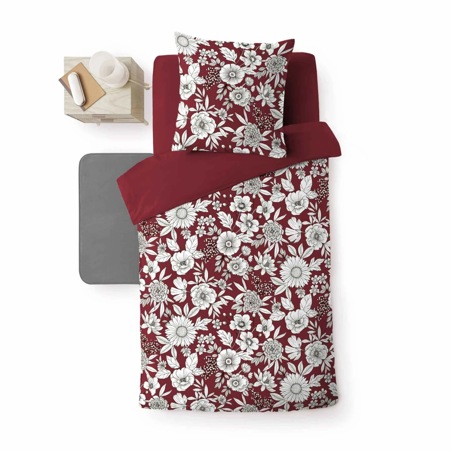 Parure De Lit Milady Bordeaux 8 Parure De Lit Milady Bordeaux – Image 6