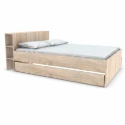 Lit 2 Tiroirs Avec Tête De Lit étagères En Bois 140x190 - LT14018 16 Lit 2 Tiroirs Avec Tête De Lit étagères En Bois 140x190 - LT14018 -Doublures De Lit Soldes 2024 w15web144216che031 1 fond blanc 1