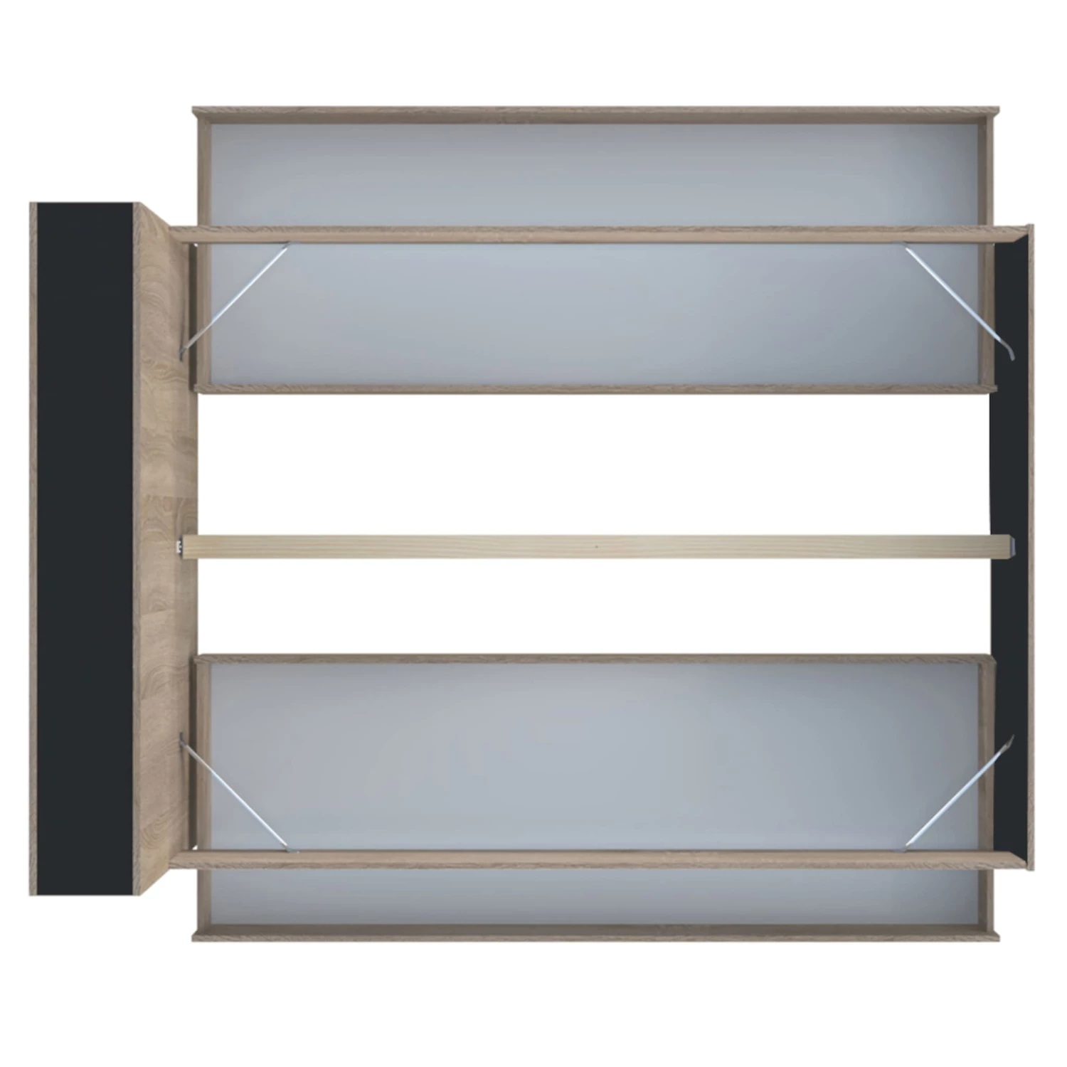 Lit 2 Tiroirs Avec Tête De Lit étagères En Bois 140x190 - LT14018 11 Lit 2 Tiroirs Avec Tête De Lit étagères En Bois 140x190 - LT14018 – Image 9