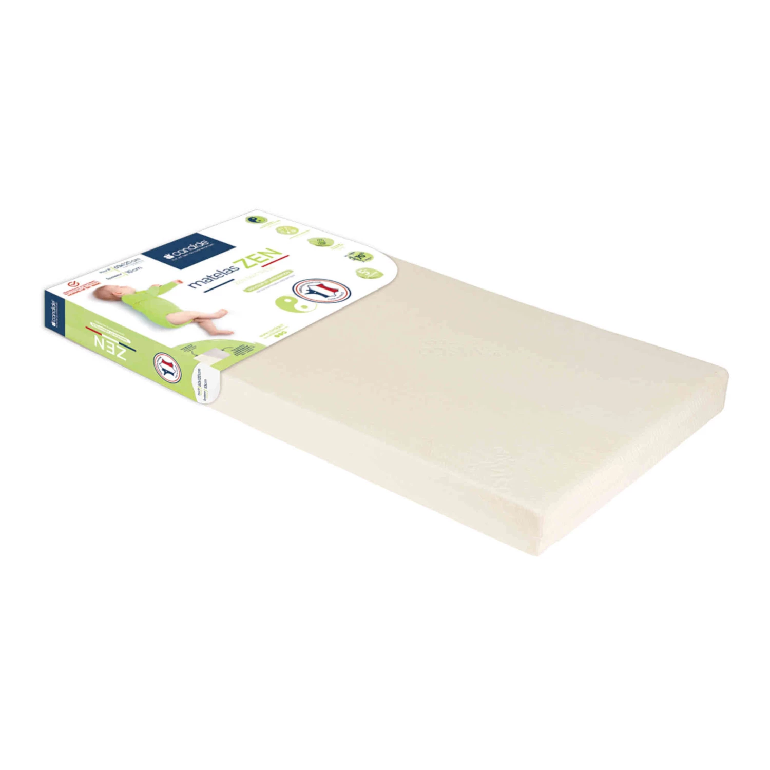 Candide Matelas Bébé Déhoussable ZEN 5 Candide Matelas Bébé Déhoussable ZEN – Image 3