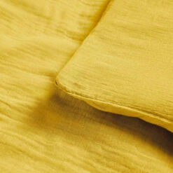 Gigoteuse Bébé été Double Gaze De Coton Bio 6/24 Mois -Doublures De Lit Soldes 2024 zoom jaune safran 1 4